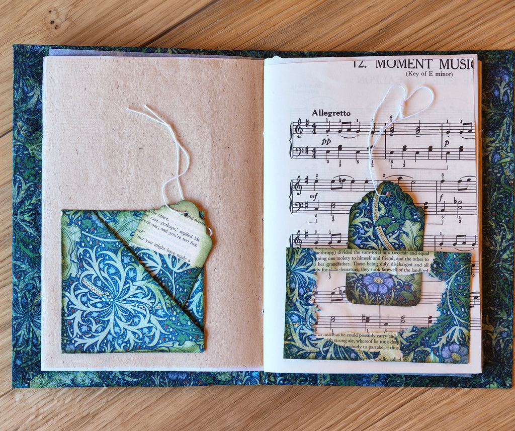Unique Handmade A5 Green Junk Journal