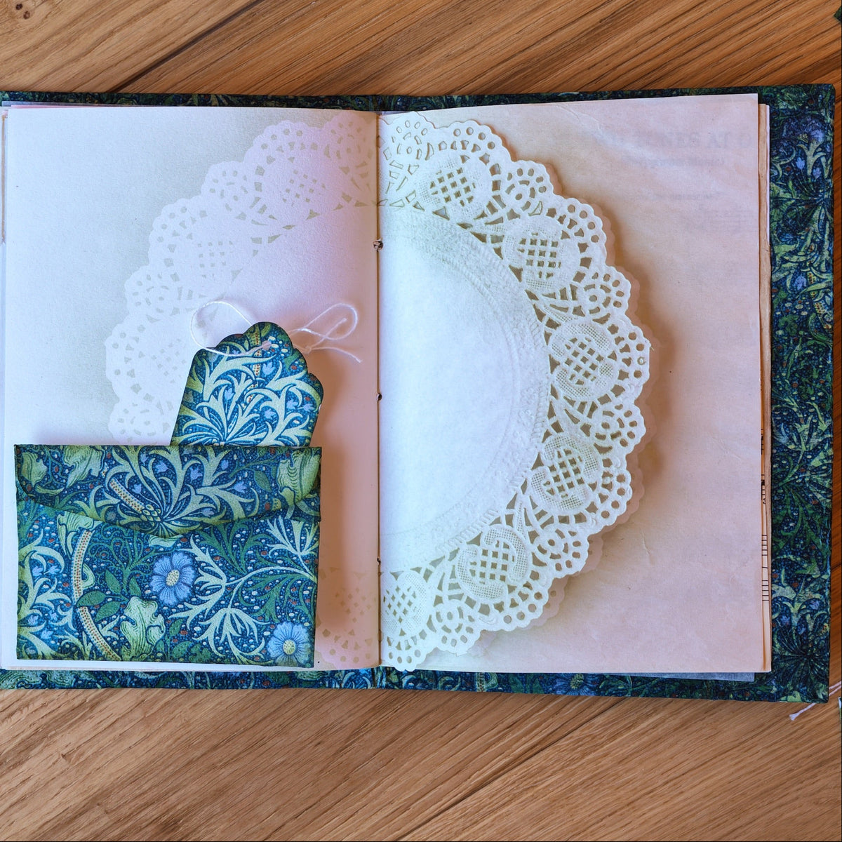 Unique Handmade A5 Green Junk Journal