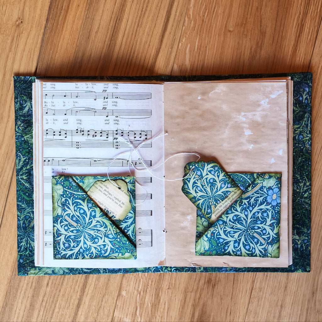 Unique Handmade A5 Green Junk Journal