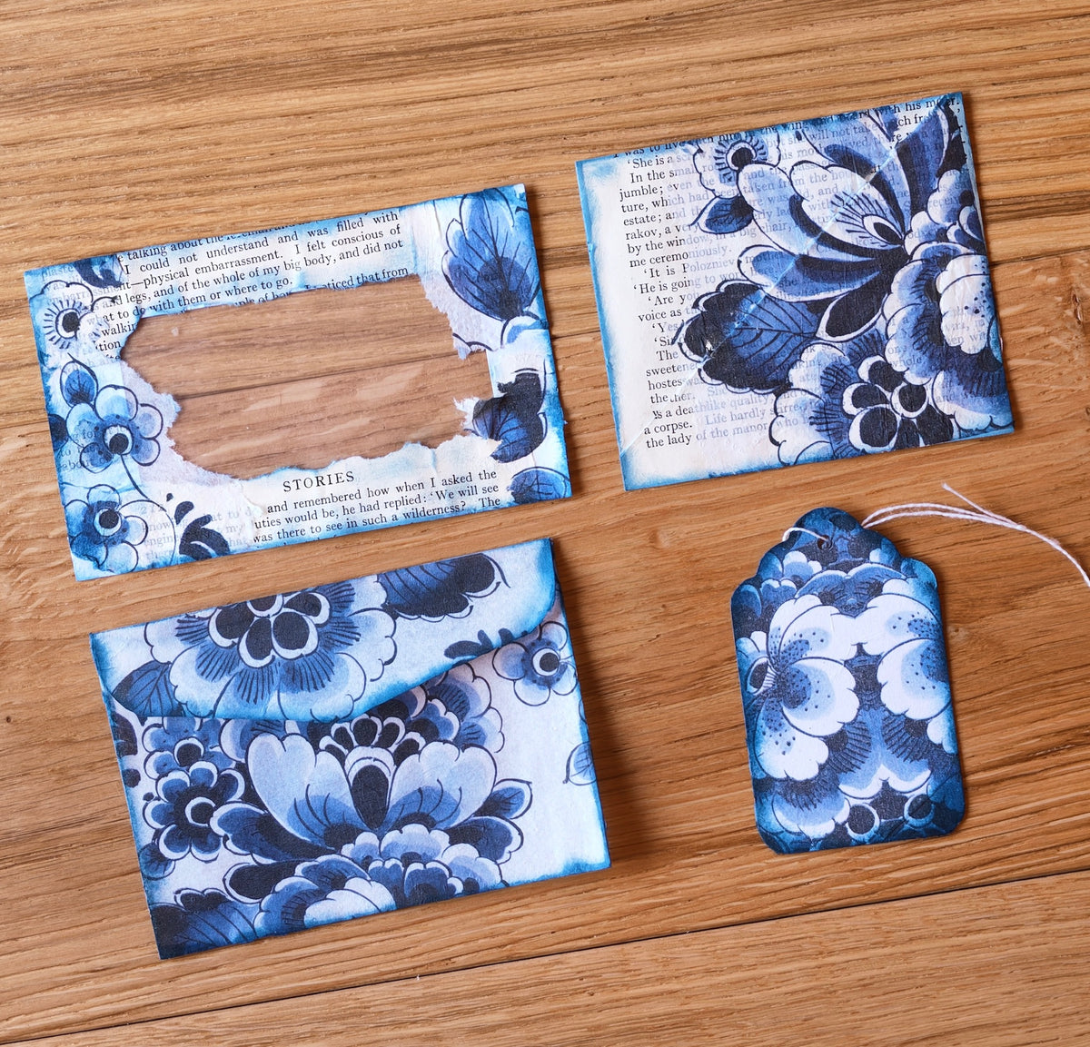 Recycled and re-purposed Decorative envelope pockets