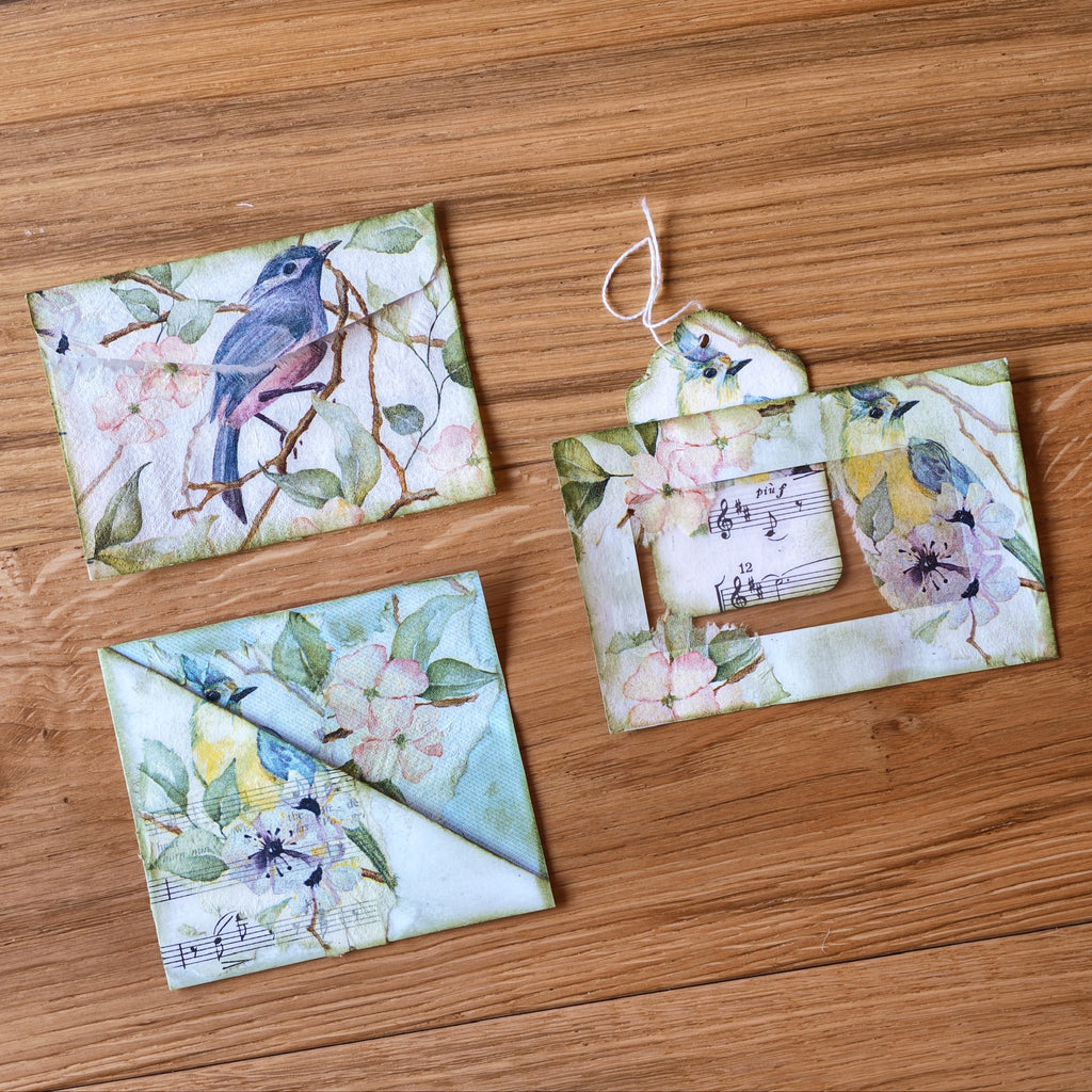 Recycled and re-purposed Decorative envelope pockets