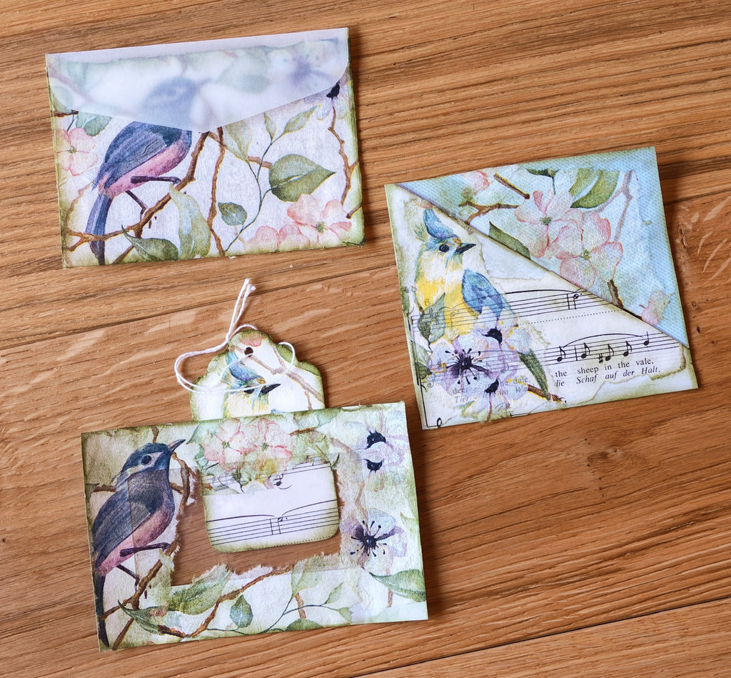 Recycled and re-purposed Decorative envelope pockets