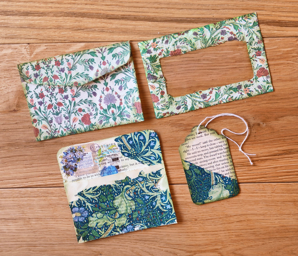 Recycled and re-purposed Decorative envelope pockets