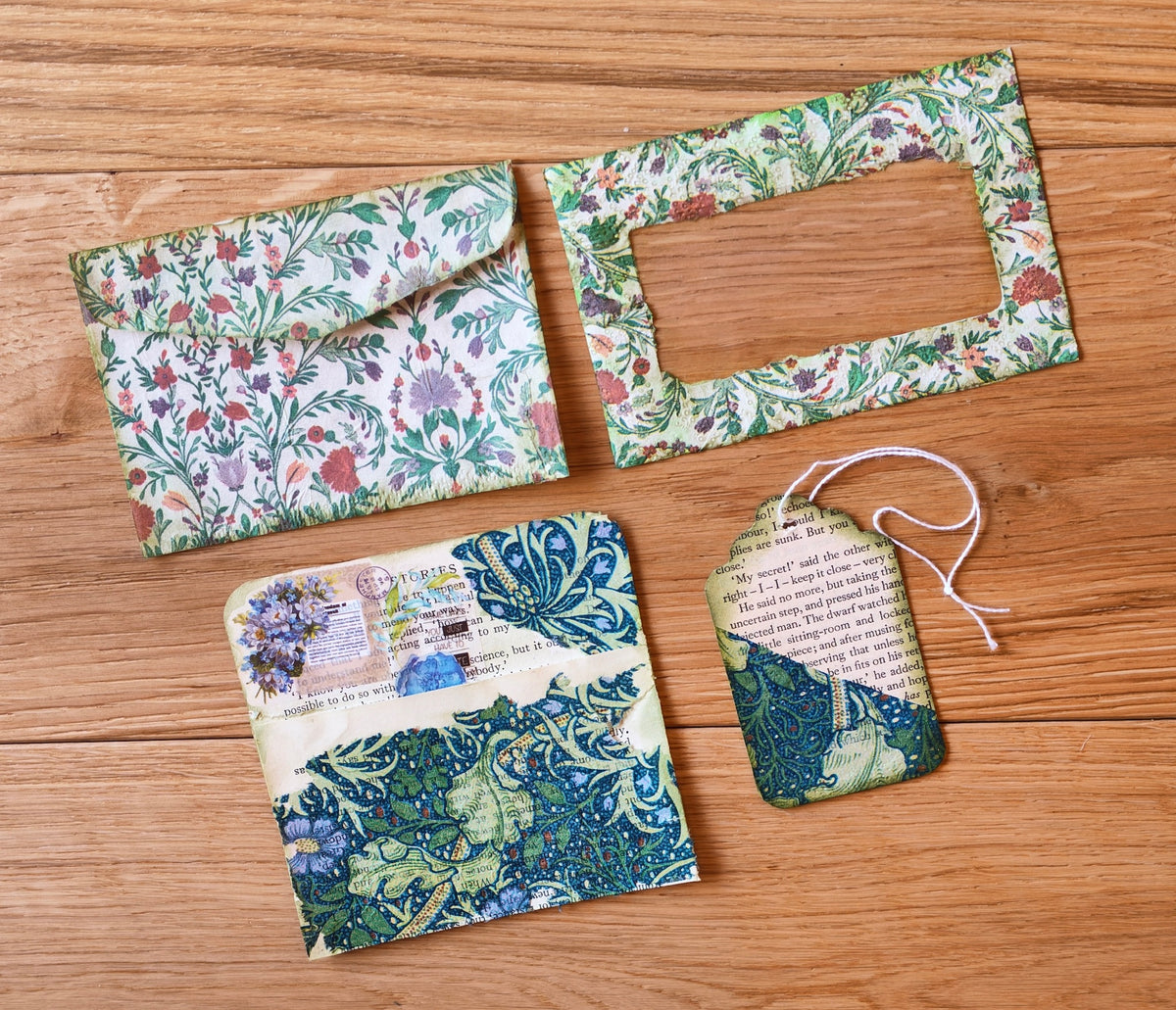 Recycled and re-purposed Decorative envelope pockets